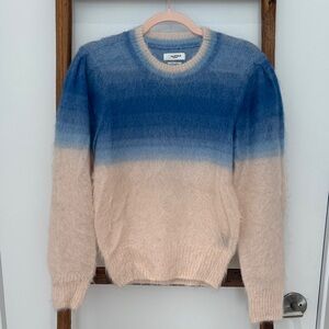 Isabel Marant Etoile Blue and Cream Ombre Crewneck Sweater